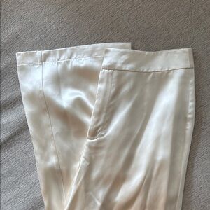 Reformation Elegant Cream Satin Pants